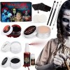 Ulikey Halloween Noir Blanc Makeup Set, Halloween Horror MakeUp Set Halloween Maquillage de Fausse Cicatrice , Maquillage Cic