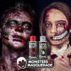 MonstersnMasquerade® - HALLOWEEN SFX SET | Faux Sang Professionnel 150ml + Lait Latex 150ml | Maquillage pour Halloween, Ma