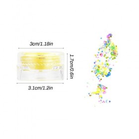 Zsanhua 12 couleurs de gel pailleté pour le corps, holographique grosse pailletée, paillettes fluorescentes pour le nail art,