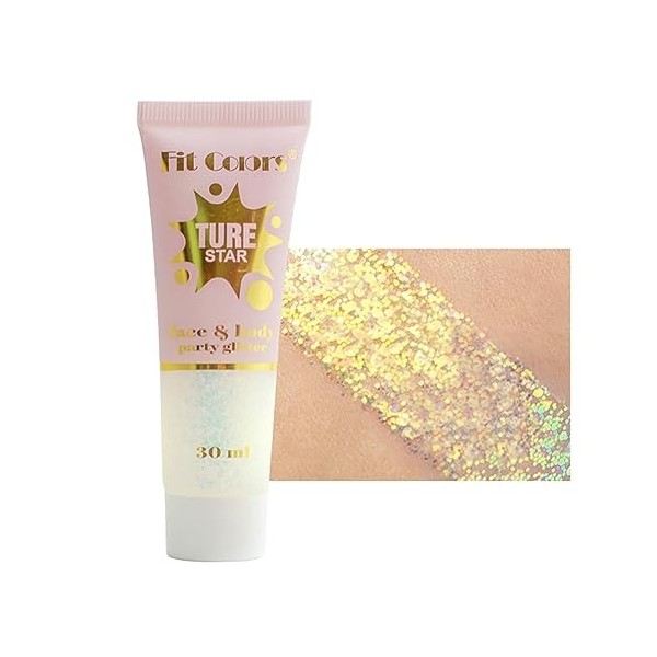 Corps holographique Glitter, caméléon visage Glitter sirène liquide ombre à paupières corps, visage, fine paillettes de cheve