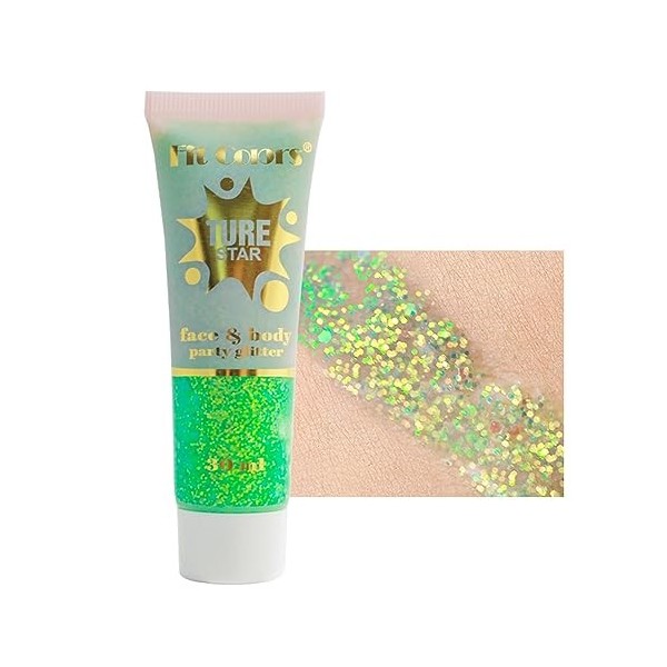 Corps holographique Glitter, caméléon visage Glitter sirène liquide ombre à paupières corps, visage, fine paillettes de cheve