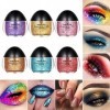 MKNZOME 6 Couleurs Paillettes de Corps, Gel Paillettes Visage, Glitter Body Gel, Paillette Cheveux, Maquillage Paillette, Pai