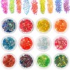 Giantree paillettes pour le visage corps, 12 couleurs hex visage paillettes set visage ongles cheveux corps paillettes access