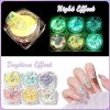 12 Pièces Paillettes Fluorescentes Visage Corps,Paillettes Ensemble pour Ongles,Pour Visage,Corps,Cheveux,Fête