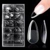 240 Pièces Américaine Ongles Capsules Faux Ongles, 10 Tailles Amande Capsule Ongles Acrylique pour Nail Art Artificiel Ongles