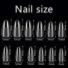 240 Pièces Américaine Ongles Capsules Faux Ongles, 10 Tailles Amande Capsule Ongles Acrylique pour Nail Art Artificiel Ongles