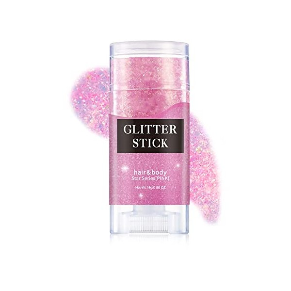 Prreal Body Glitter, Face Glitter Cream Chunky Glitter Stick for Hair Nail,Body Glitter Stick Sparkling Mermaid Sequins, Holo