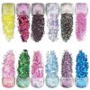 Festival Paillettes Visage pour Déguisements Festifs Set de 12 Couleurs Body Glitter pour Nail Art et Corps Visage Cheveux Dé