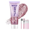 Gel pailleté Poudre de Paillette pour Corps Cheveux Visage Yeux Ongle Liquide scintillant épais de sirène pour le Maquillage 