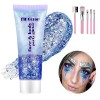 Gel pailleté Poudre de Paillette pour Corps Cheveux Visage Yeux Ongle Liquide scintillant épais de sirène pour le Maquillage 