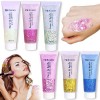 Paillette Glitter Gel, 6 Couleurs Maquillage Paillette Paillettes Corps, Gel Chunky Paillettes, Paillette Cheveux Visage, Pai