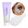 Sularpek Paillettes Visage, Gel Paillettes Corps 50g, Paillette Cheveux Visage, Paillette Gel Liquide, pour Festival Fête Noë