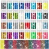 Sibba Paillettes Fines Pour La Coulée De Résine De 32 Couleurs Maquillage Paillettes Set Paillettes Holographique Pailletées 