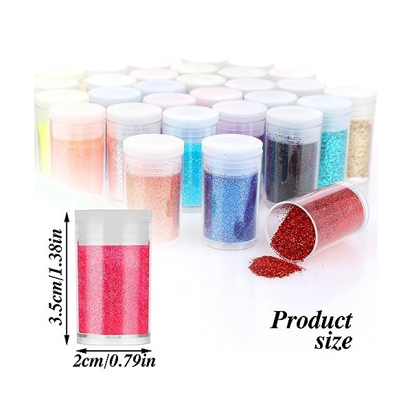 Sibba Paillettes Fines Pour La Coulée De Résine De 32 Couleurs Maquillage Paillettes Set Paillettes Holographique Pailletées 