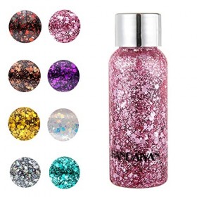 30g Body Glitter Gel Fard à Paupières Liquides Mermaid Sequins Chunky Sparkling Chunky Glitter Glitter Liquide pour Visage Ch