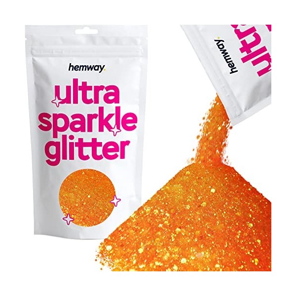 Hemway Ultra Sparkle Glitter - Mélange De Paillettes Cosmétiques Fines Multi-Tailles Pour Le Festival DArt DOngle DOeil De