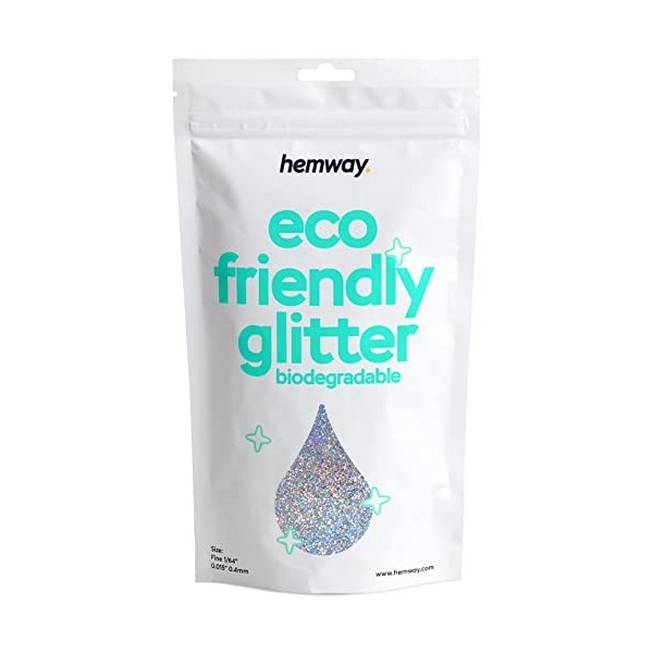 Hemway Eco Friendly Biodégradable Glitter 100 g / 3,5 oz cosmétique Bio Safe Étincelle végétalien pour le visage, fard à paup