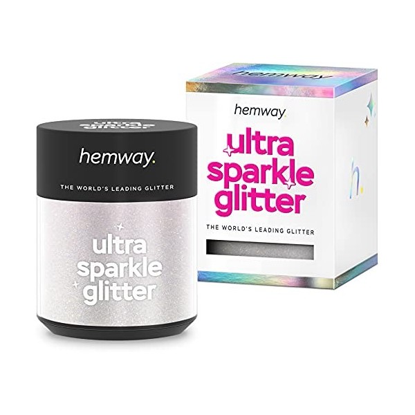 Hemway Ultra Étincelle Glitter Pot 22g Nacre Iridescent Microfin 1/256" 0,004" 0.1mm multi-usage cosmétique Festival sans ris