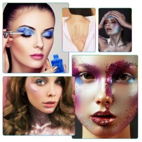 Glitter Visage Glitter Maquillage Body Glitter Gel Carnaval Glitter Gel pour visage pour visage cheveux lèvres ongles Make Up