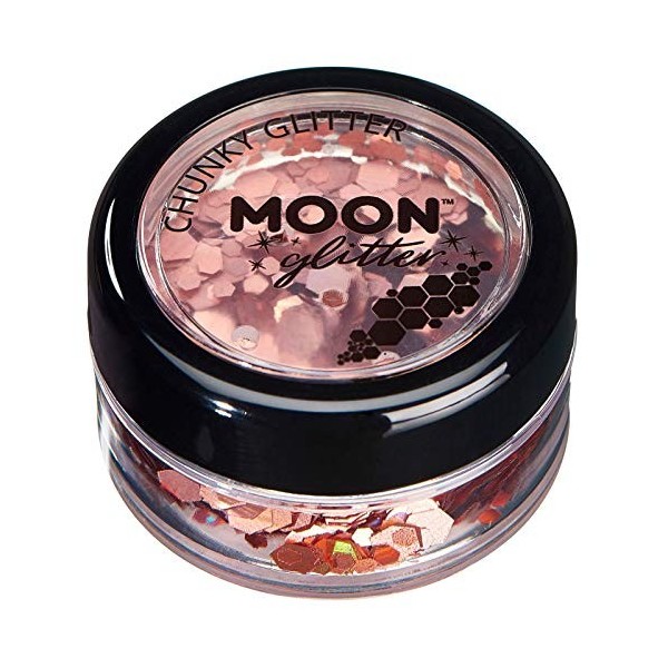 Paillettes holographiques rondes par Moon Glitter Paillette Lune – 100% de paillettes cosmétique pour le visage, le corps, 