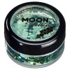 Paillettes holographiques rondes par Moon Glitter Paillette Lune – 100% de paillettes cosmétique pour le visage, le corps, 