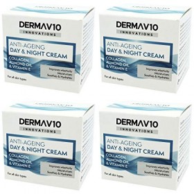 Derma V10 Innovations Lot de 4 crèmes de jour et de nuit 200 ml