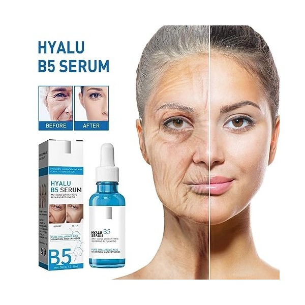 Ninge Hyalu B5 Sérum Acide Hyaluronique B5 Essence de Collagène Essence dacide hyaluronique Pur contient de la vitamine B5 