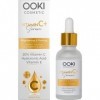 OOKI COSMETIC - Sérum Visage Vitamine C, Acide Hyaluronique, Vitamine E, Sérum éclaircissant Anti-âge Pour les Soins de la Pe