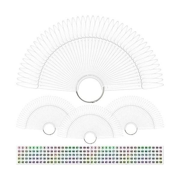 Lot de 200 bâtonnets de vernis à ongles transparents avec support pour bagues pour le bricolage.