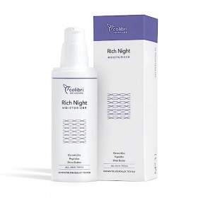 colibri skincare Rich Night Moisturizer 80ml - Crème hydratante visage pour une régénération accélérée pendant la nuit - Crèm