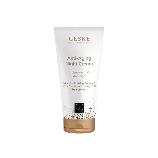 GESKE | Crème de nuit anti-âge | Crème hydratante à lhyalurone | Crème anti-rides | Crème hydratante pour la peau | Formule 