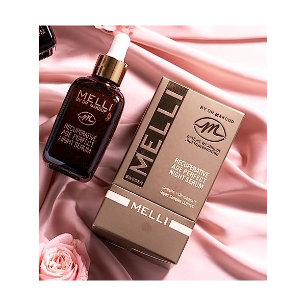 Melli Night Sérum Reste orative Age Perfect, le soin de la peau du visage avec innovantes Peptides et anti-âge Repair Complex