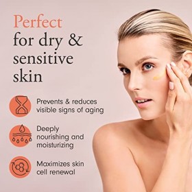 Crème de nuit anti-âge bio au rétinol - Crème visage anti-rides vegan pour femme à lastaxanthine & aloe vera I crème anti-ri