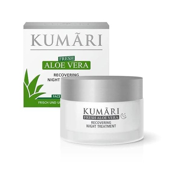 KUMÜRI Naturkosmetik – Recovering Night Treatment Crème de nuit à laloe vera, hyaluron & beurre de karité pour régénérer et 