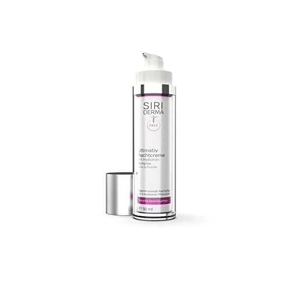 Siriderma Ultimativ Nuit Repair sans parfum 50 ml Crème de nuit Basique Hydratant Crème de nuit avec complexe hyaluronique