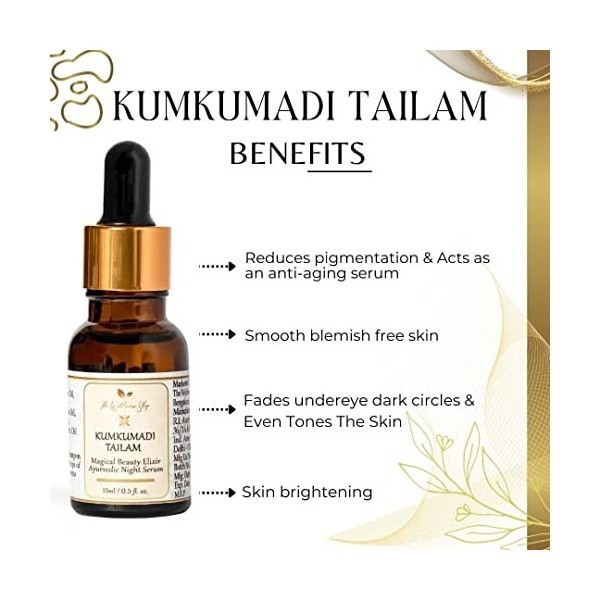 Green Velly The Wellness Shop - Kumkumadi Tailam - Magical Beauty Elixir - Ayurvedic Night Serum - Nourish and Revitalize You