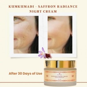 Green Velly The Wellness Shop- 50gm Kumkumadi Night Cream - Saffron Radiance Night Cream For Female