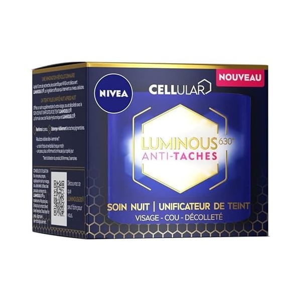 Soin de Nuit Régénération Cellular Luminous 630 50ml - Formule Avancée pour un Teint Radieux - Sans Marque - LUnité