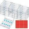 Lot de 15 boîtes de rangement pour ongles à presser avec 30 rubans adhésifs double face transparents pour faux ongles en acry