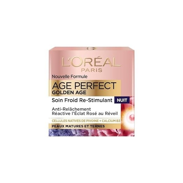 Age Perfect Soin Visage Golden Âge Nuit 50Ml - Soin rajeunissant pour peau mature - Effet régénérant et hydratant - Sans Marq