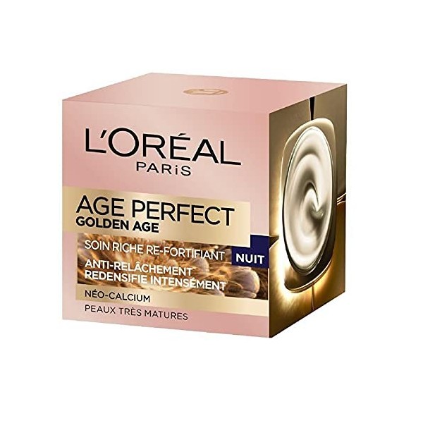 Age Perfect Soin Visage Golden Âge Nuit 50Ml - Soin rajeunissant pour peau mature - Effet régénérant et hydratant - Sans Marq