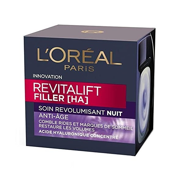 DERMO EXPERTISE - Dermo Revitalift Filler Serum Nuit - Sérum Anti-Âge Rides et Ridules 50ml - Lot De 2