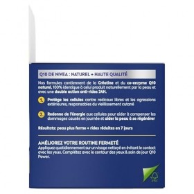 Crème Nuit Anti-Rides au Q10+ pour le Visage - 50ml - Soin de la Peau du Visage pour Femmes et Hommes - Le Lot De 3