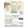 SO BIO - Soin Leger Nuit Anti-Age 50Ml Bio pour une Peau Eclatante au Réveil - Hydratation et Régénération Intenses de la Pea