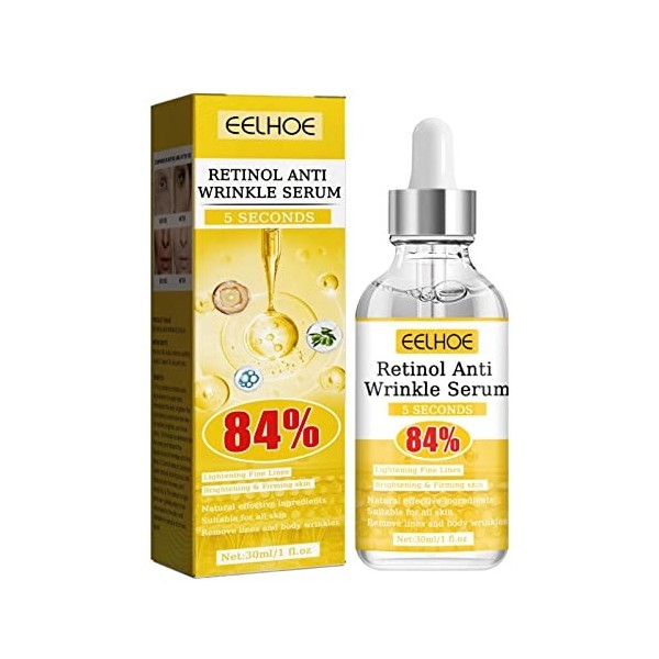 Sérums Rides Visage - Essence anti-rides au rétinol,30 sérums pour le visage au rétinol anti-âge et resurfaçant, réduisent la