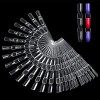 100 Pièces Nuancier Ongle, Presentoir Ongles, Palette Maquillage Vernis à Ongles, Bâtonnets pour faux ongles nail art Pratiqu