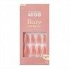 KISS Bare But Better TruNude Lot de 28 faux ongles Nude Glow - Résistants aux éclats et aux taches