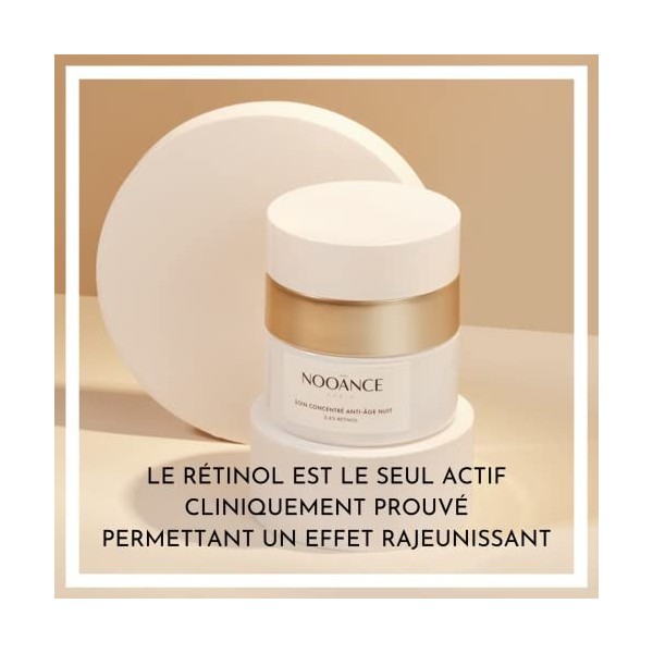 NOOANCE - Soin Concentré Anti-âge nuit 0,6% Rétinol - Le Seul Actif ayant un Effet Rajeunissant Cliniquement Prouvé - Hauteme