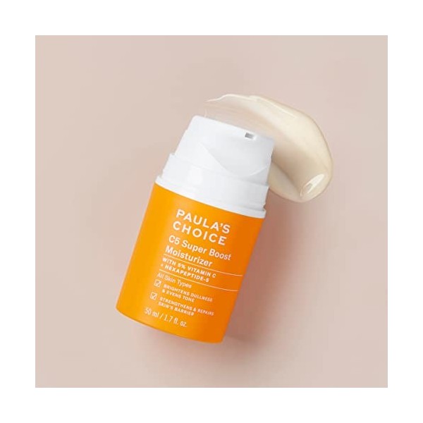 Paulas Choice Crème de Nuit C5 SUPER BOOST - Anti-Âge Hydratant Visage avec 5% Vitamine C - Estompe les Taches Brunes & Illu