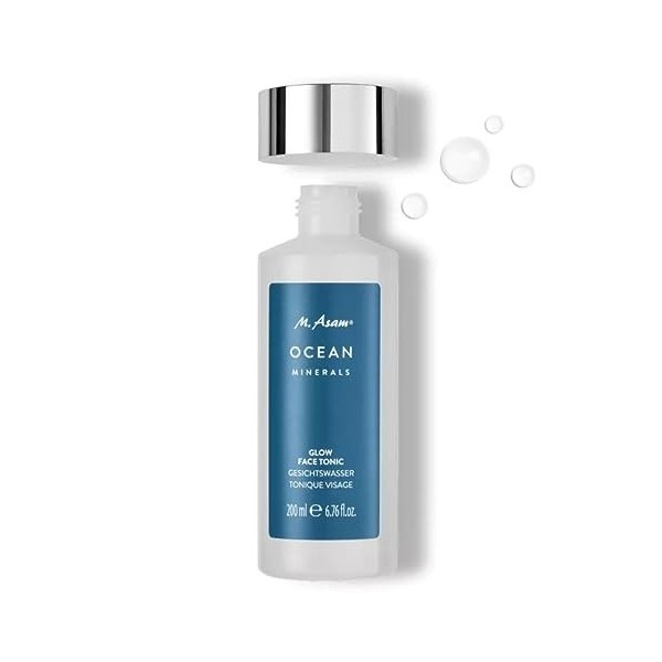 M. Asam OCEAN MINERALS Glow Tonique visage 200 ml – Lotion hydratante pour le visage, prépare la peau pour le soin suivant,